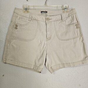 Second Generation Women's Casual High Rise Everyday Khaki Shorts Size 14